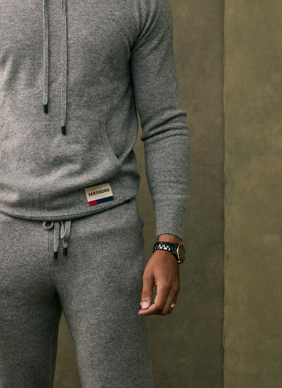 Serendro Cashmere Hoody and Pant - Elephant